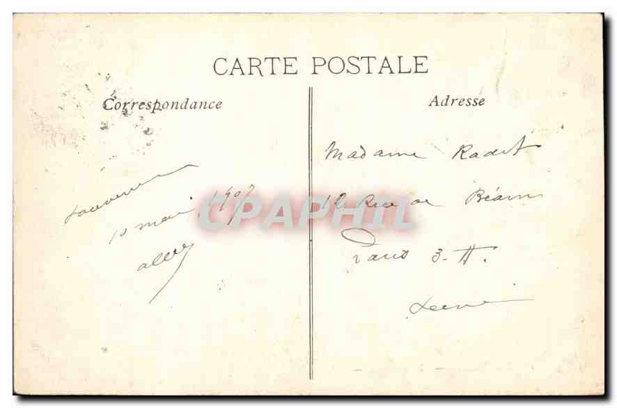 CPA Marseille la Corniche  — Verso