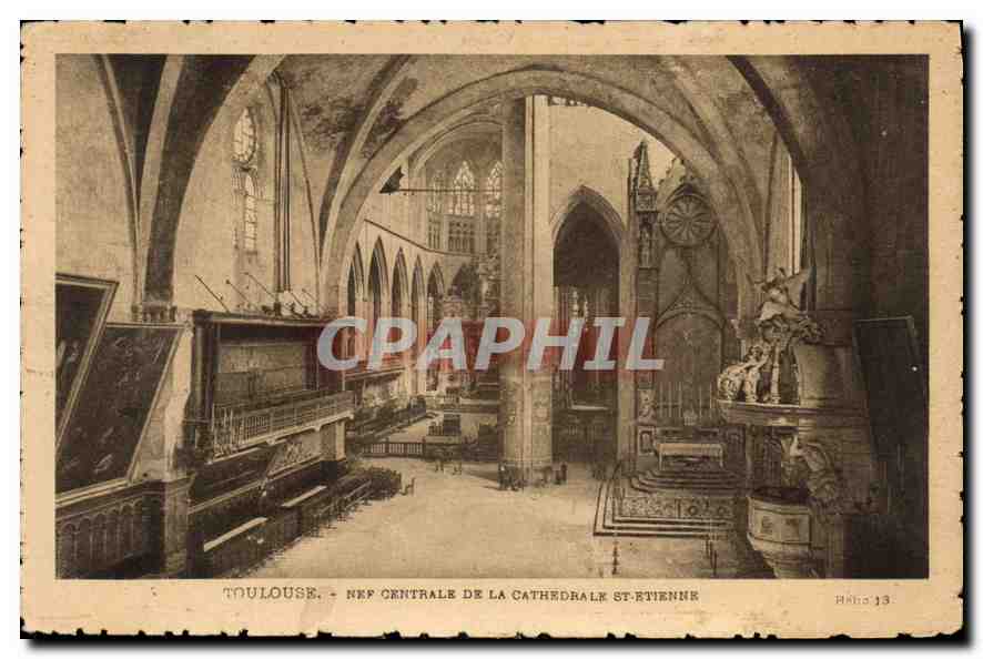 Toulouse - Nef centrale de la cathédrale Saint-Étienne — Hélingnouze Frères, n°13