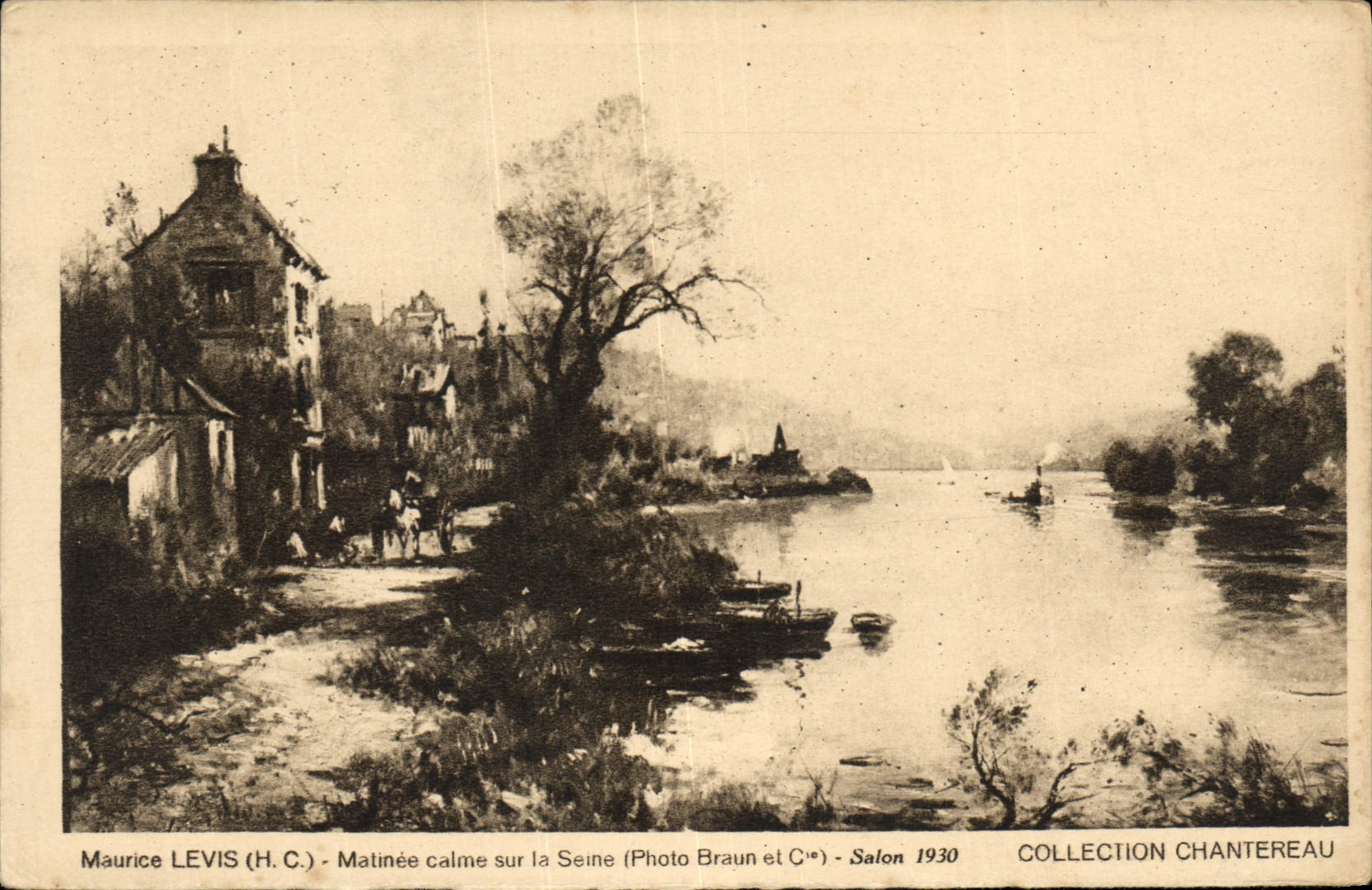CPA Maurice Levis H C Matinee calme sur la Seine 