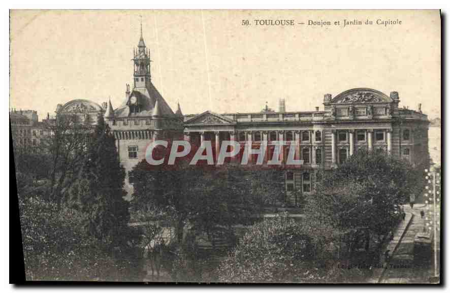 Toulouse — Donjon et Jardin du Capitole — éditeur Lévy & Fils, Toulouse