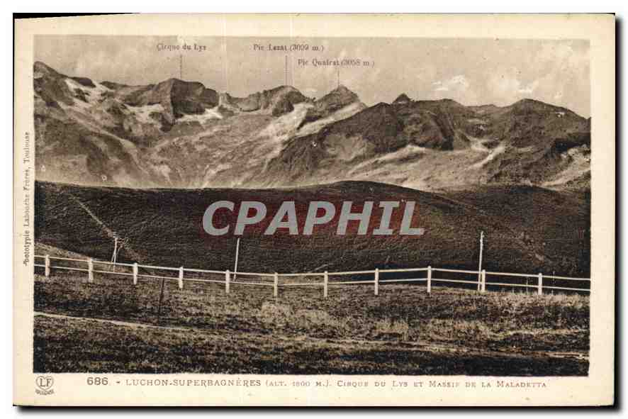 CPA Luchon Superbagneres Cirque Lys et Massif de la Maladetta 