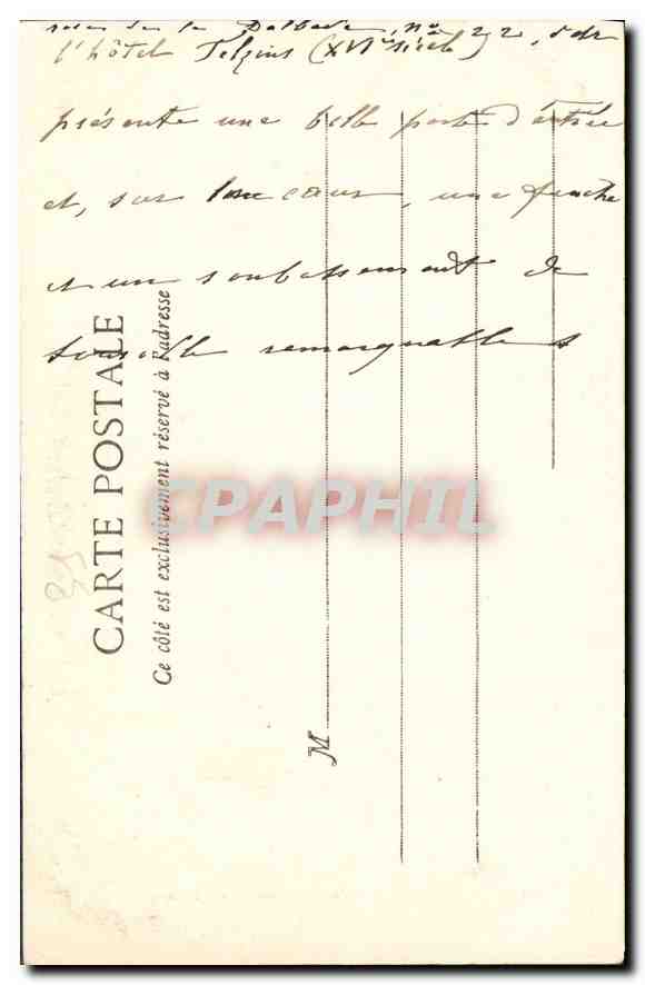 CPA Toulouse Porte de l'Hotel de Felzin  — Rückseite