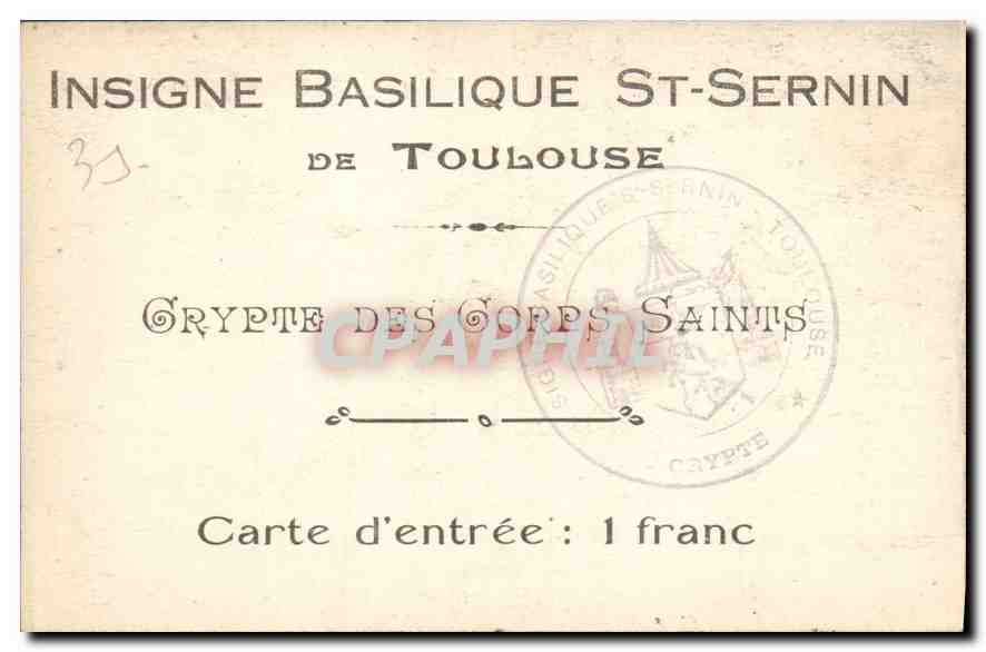 Crypte des Corps Saints — Basilique Saint-Sernin — Toulouse — Rückseite