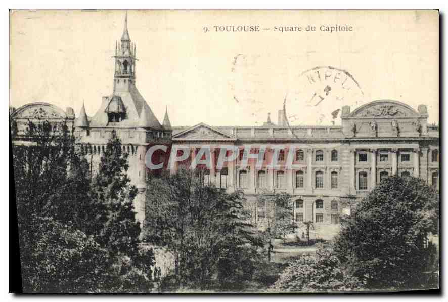Toulouse — Square du Capitole — CPA n°9 - Anverso