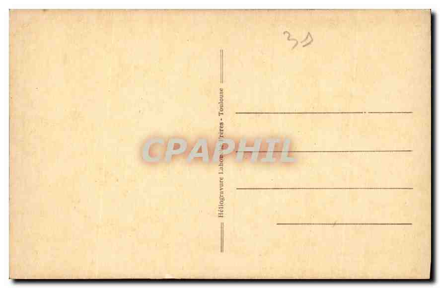 CPA Luchon Superbagneres le Grand Hotel et la Gare du Funiculaire  — Verso