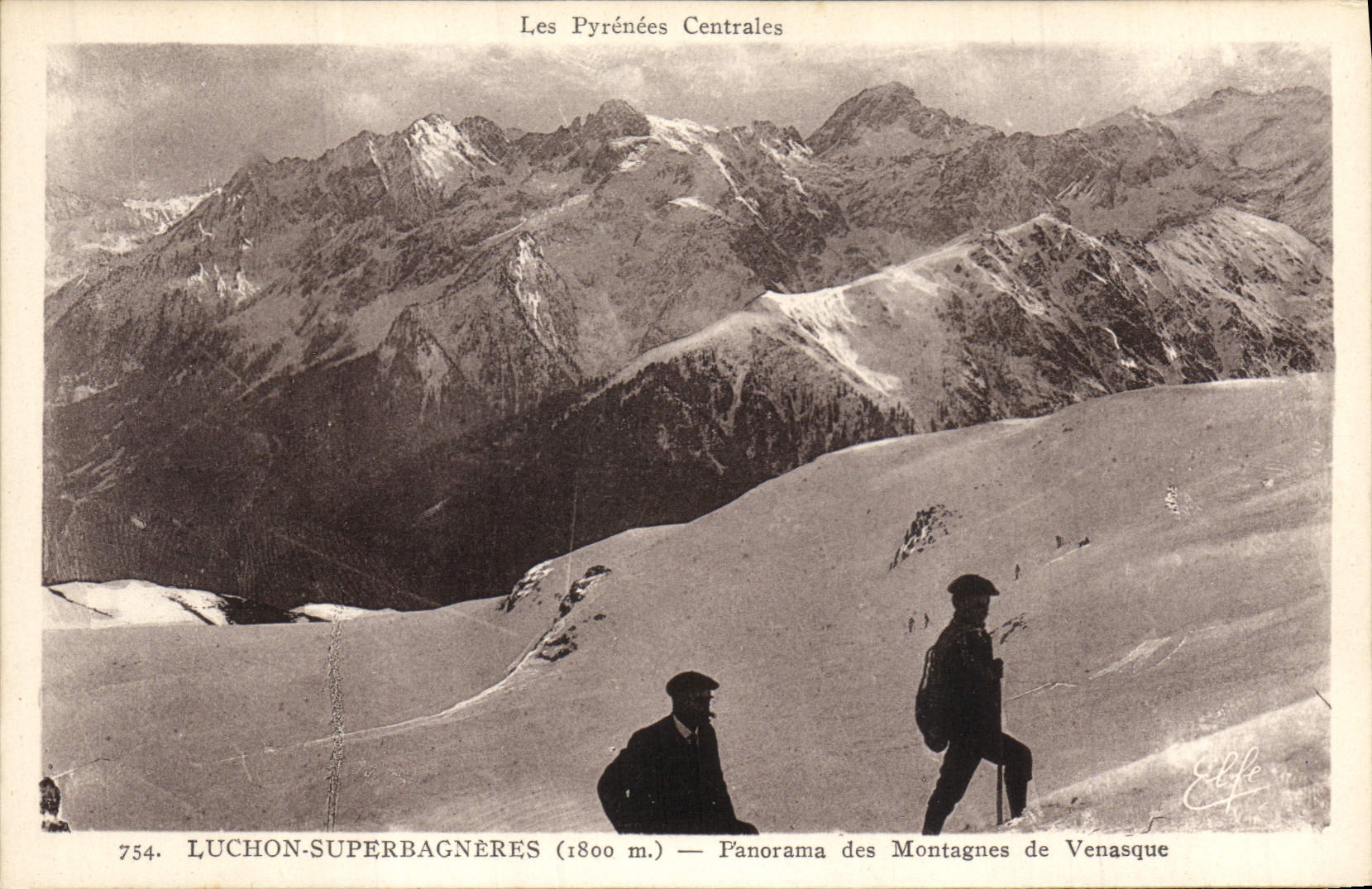 CPA Luchon Superbagneres Panorama des Montagnes de Venasque 