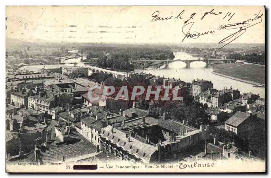 Toulouse — Vue Panoramique — Pont St-Michel — J. Longi-Schay, n°37