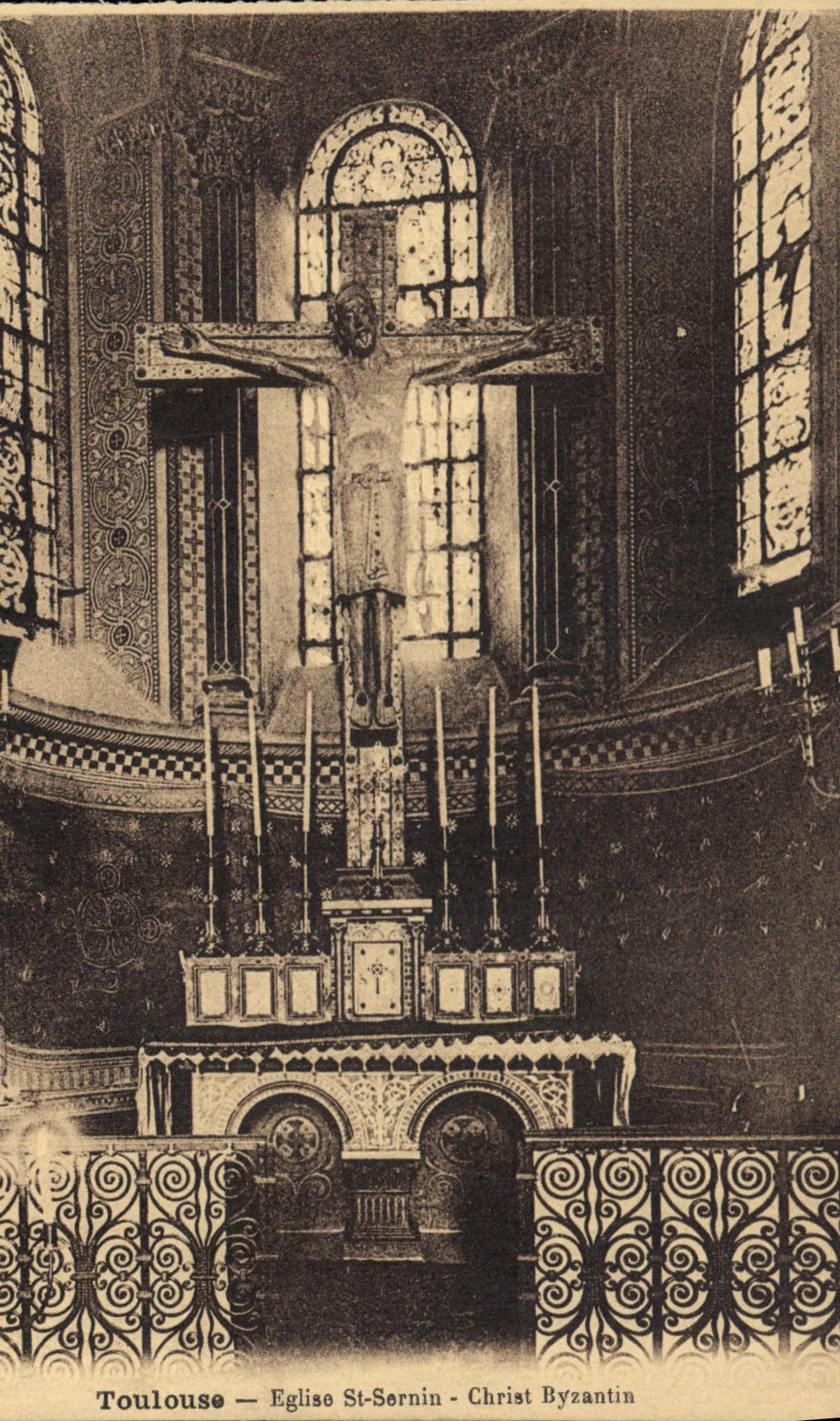 CPA Toulouse Eglise St Sernin Christ Byzantin 