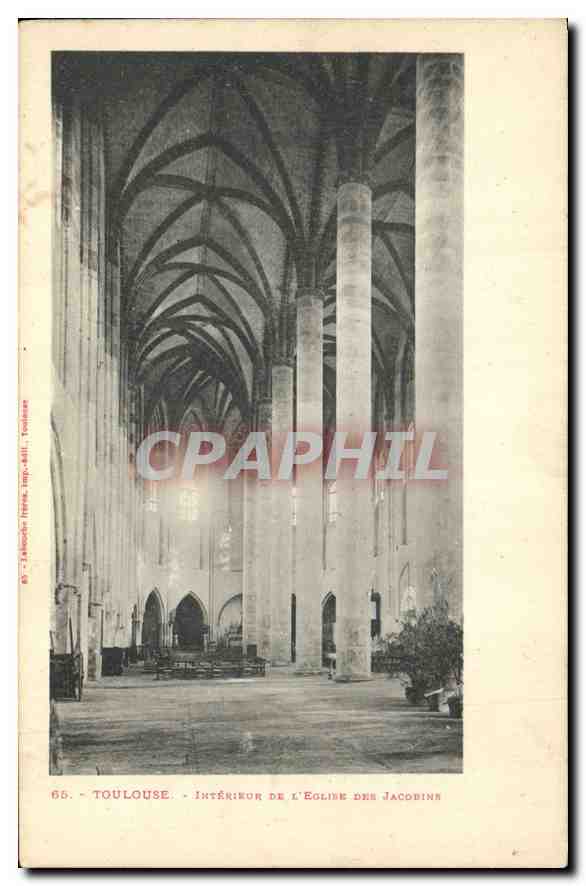 CPA Toulouse Interieur de l'Eglise des Jacobins 