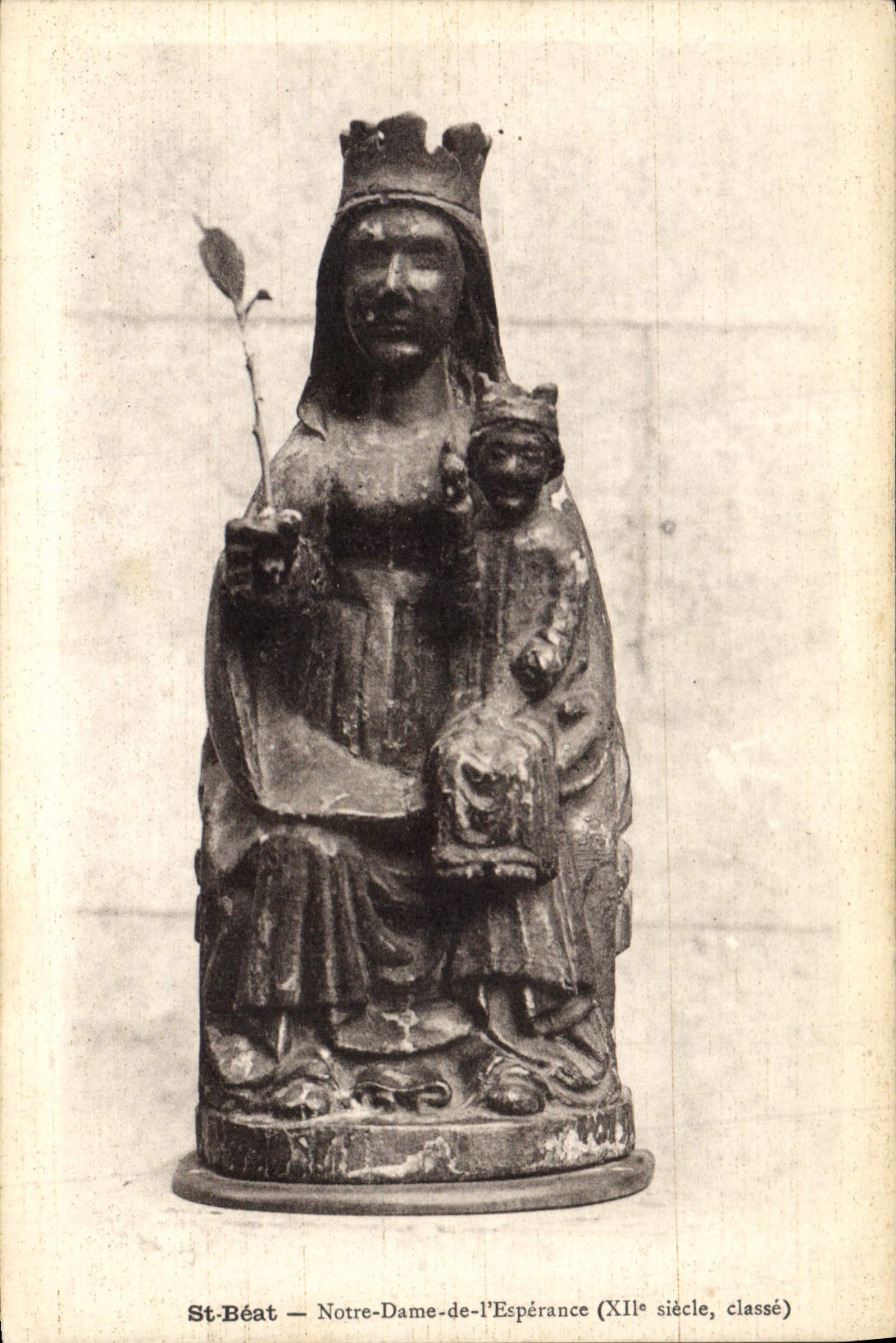 St-Béat — Notre-Dame-de-l'Espérance — statue du XIIe siècle, classée