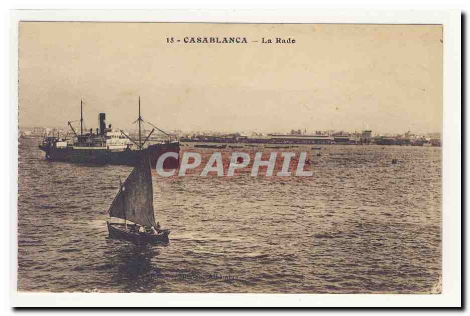 CAsAbLAnCA La Rade Bateaux Voilier CPA