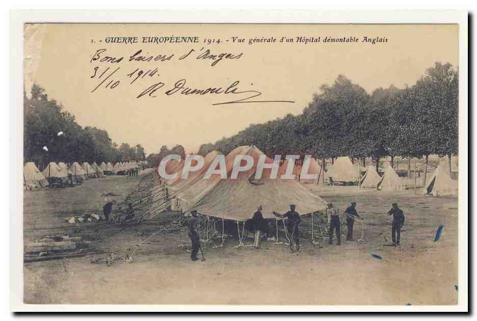 Hôpital démontable Anglais — Guerre Européenne 1914 — Sains-l'Angas