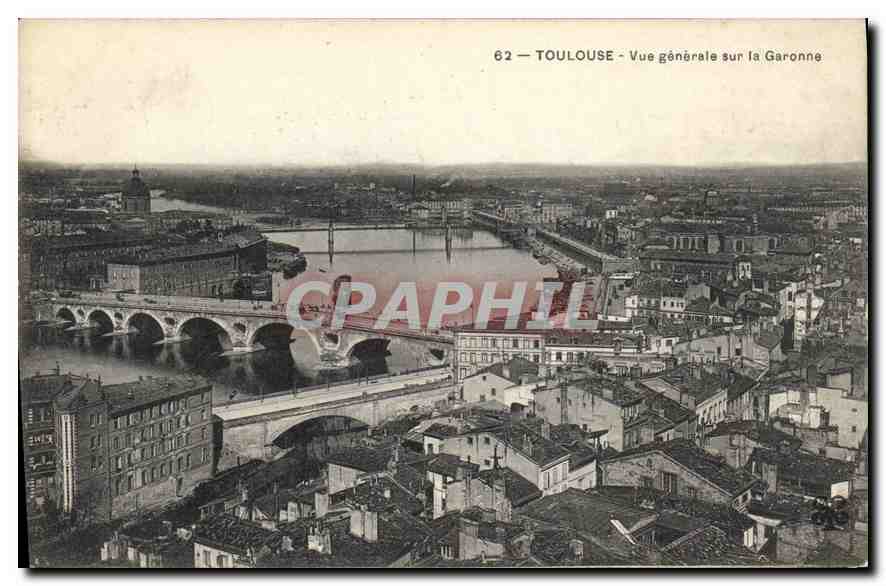 CPA Toulouse Vue generale sur la Garonne 