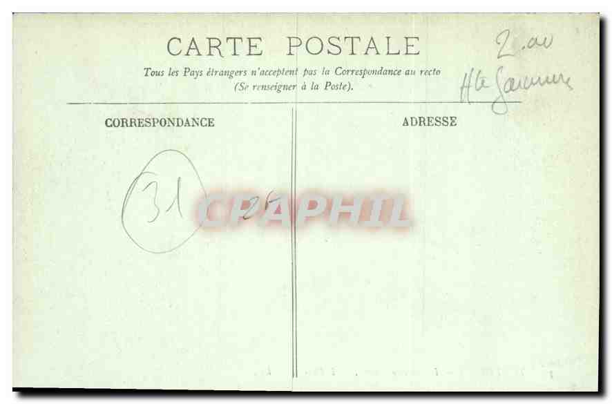 CPA Toulouse l'Hotel de Pierre L'Entree  — Verso