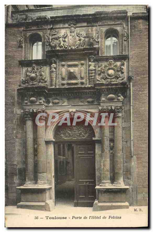 Toulouse - Puerta del Hotel de Felzins — M. B., n° 56