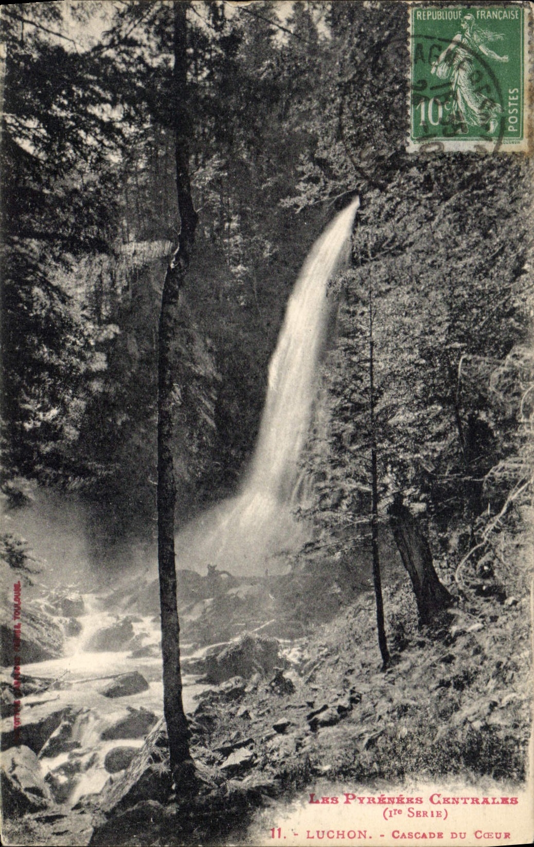 CPA Luchon Cascade Du Coeur 