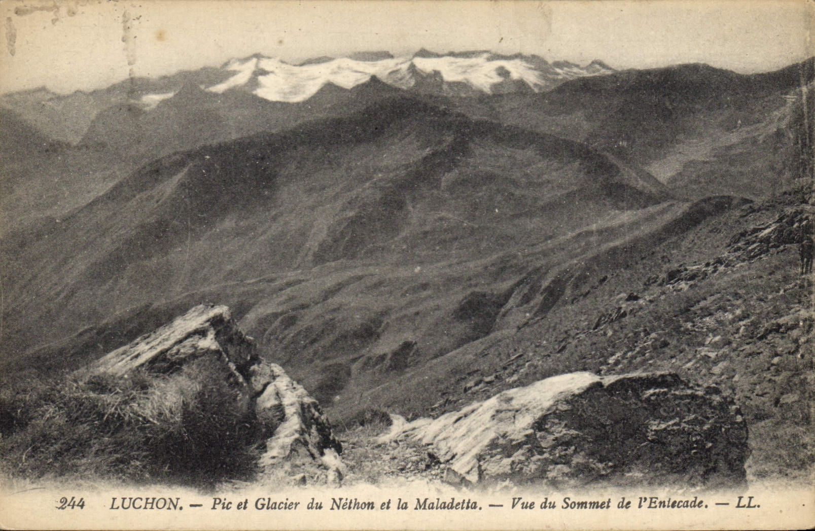 CPA Luchon pic et Glacier du Nethon et la Maladetta Vue du Sommet de l'Enfacade 