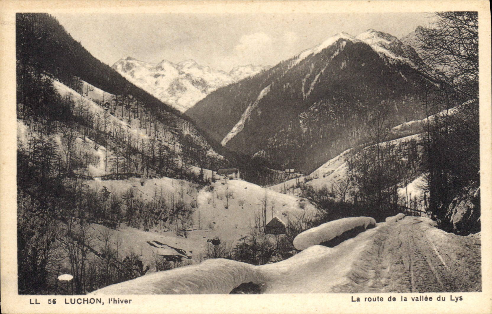 CPA Luchon l'hiver La route de la vallee du Lys 