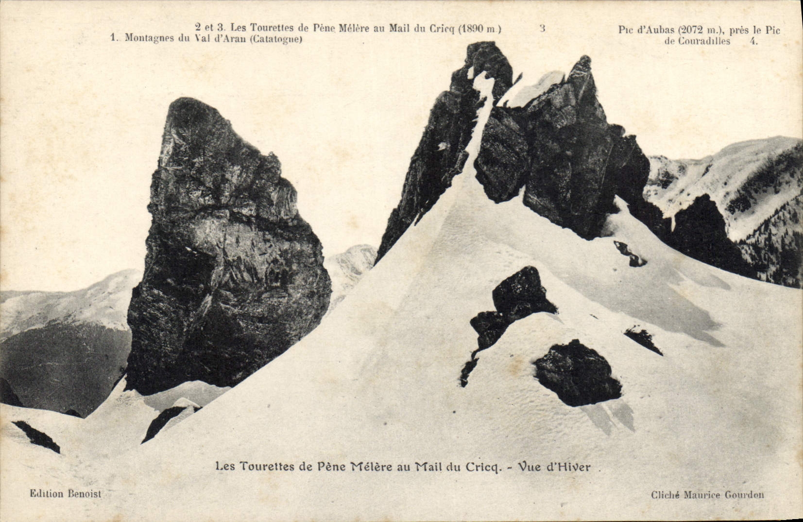 Les Tourettes de Pène Méleré au Mail du Cricq — Vue d'Hiver — Édition Benoist