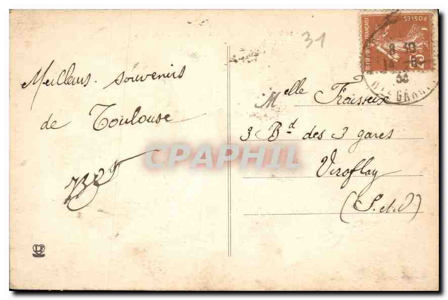 CPA Toulouse Vue Generale sur la Garonne  — Rückseite