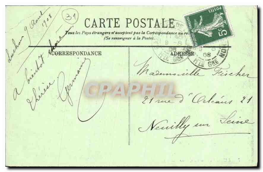 CPA Luchon Le Casino  — Rückseite