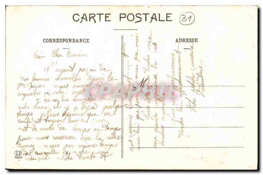 CPA Toulouse Hotel de Jean Catel Gothique  — Verso