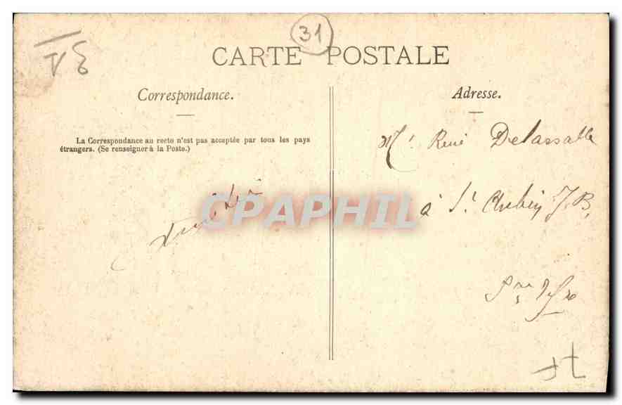 CPA Luchon Vallee du Lys La Rue d'Enfer  — Rückseite