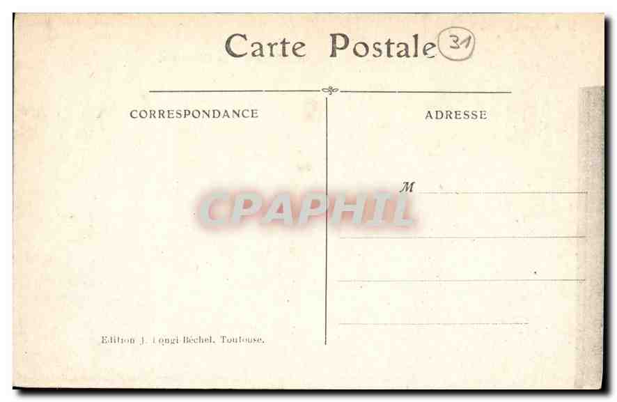 Toulouse — Panoramablick auf die Garonne — Édition J. Longi Béchel, n°32 — Rückseite