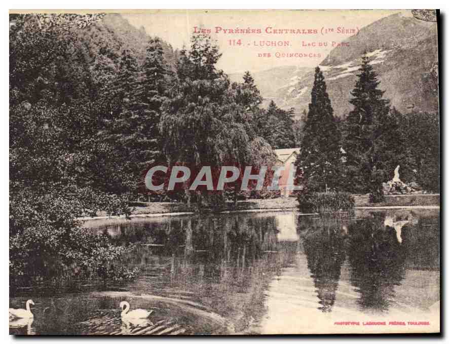 CPA Luchon Lac du Parc des Quinconces 