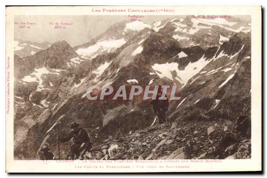 Les Pyrénées Centrales (1ère Série) — Vue prise de Sacvegande — Phototypies Labouchère Frères, Toulouse