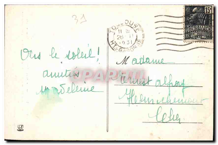 CPA Toulouse Cathedrale St Etienne Coeur  — Verso