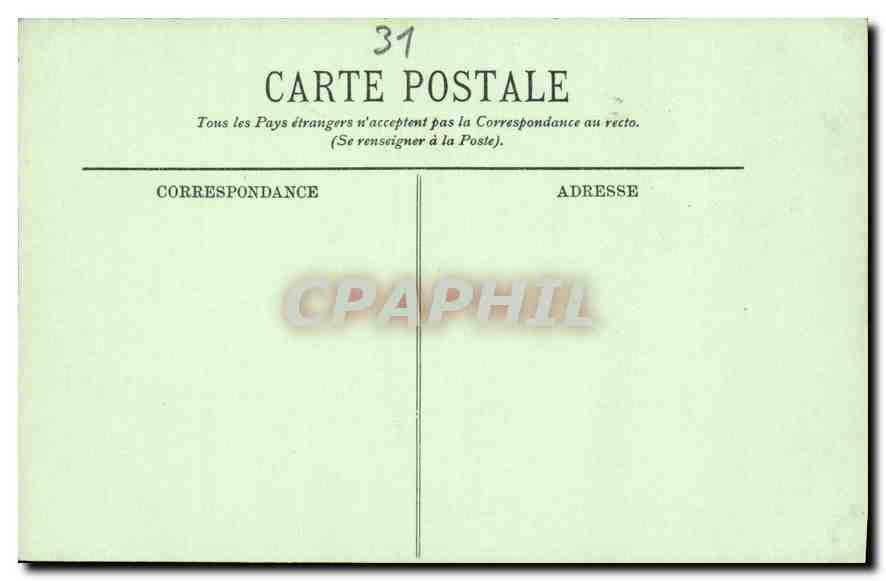 CPA Toulouse Vue du Jardins des Plantes  — Rückseite