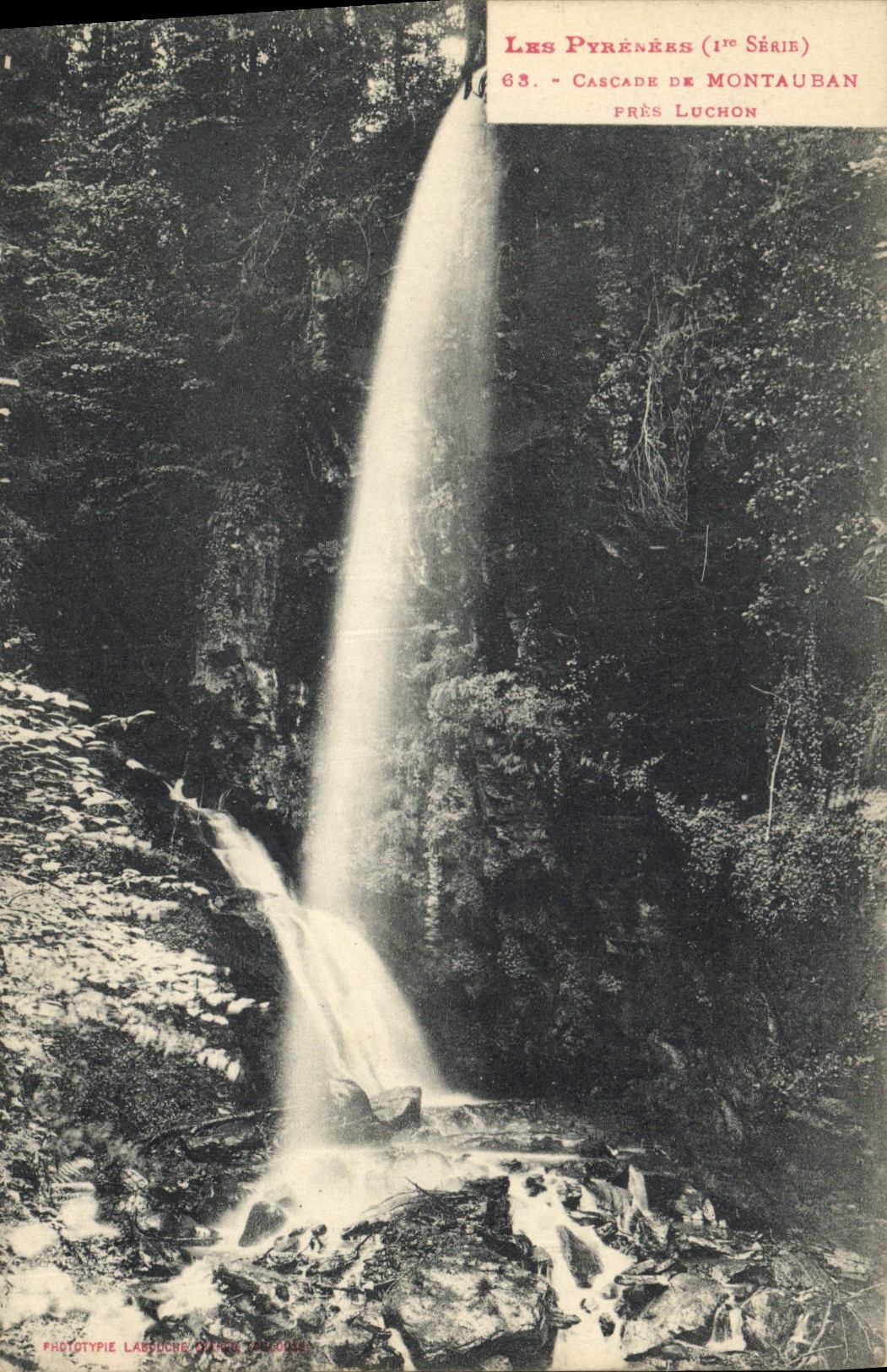 CPA Cascade de Montauban pres Luchon 