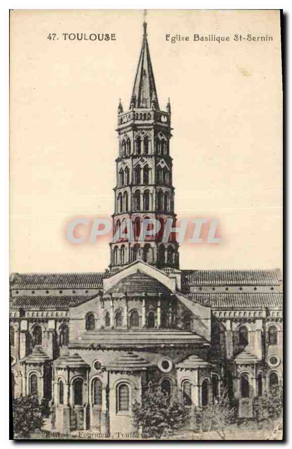 CPA Toulouse Eglise Basilique St Sernin 