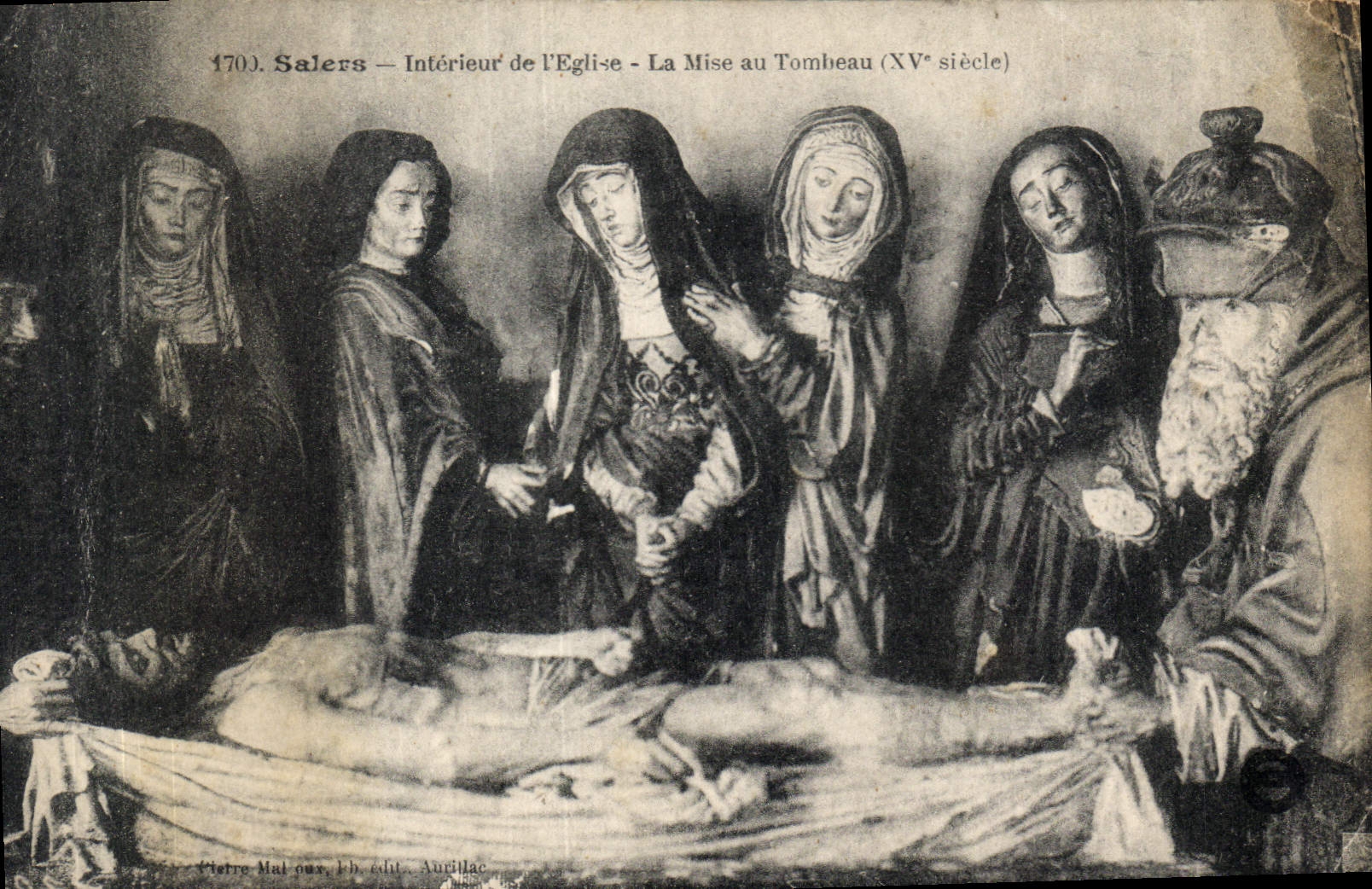 CPA Salers Interieur de l'Eglise La Mise au Tombeaux 