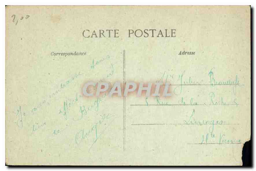 CPA Les Correze Illustree Bugeat Les Abords de la Vezere  — Rückseite