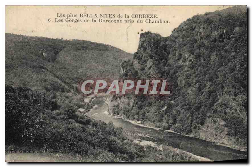 CPA Les plus Beaux Sites de la Correze Les Gorges de la Dordognes pres du Chambon 