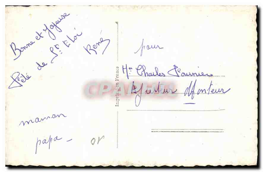 CPA Homme — Rückseite