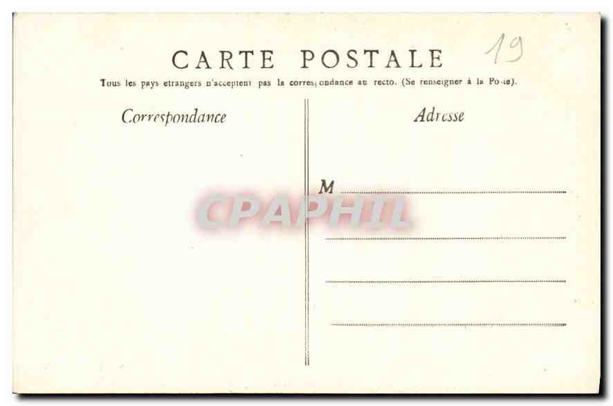 CPA Environs de Brive Aubazine Le Saut de la Bergere  — Rückseite
