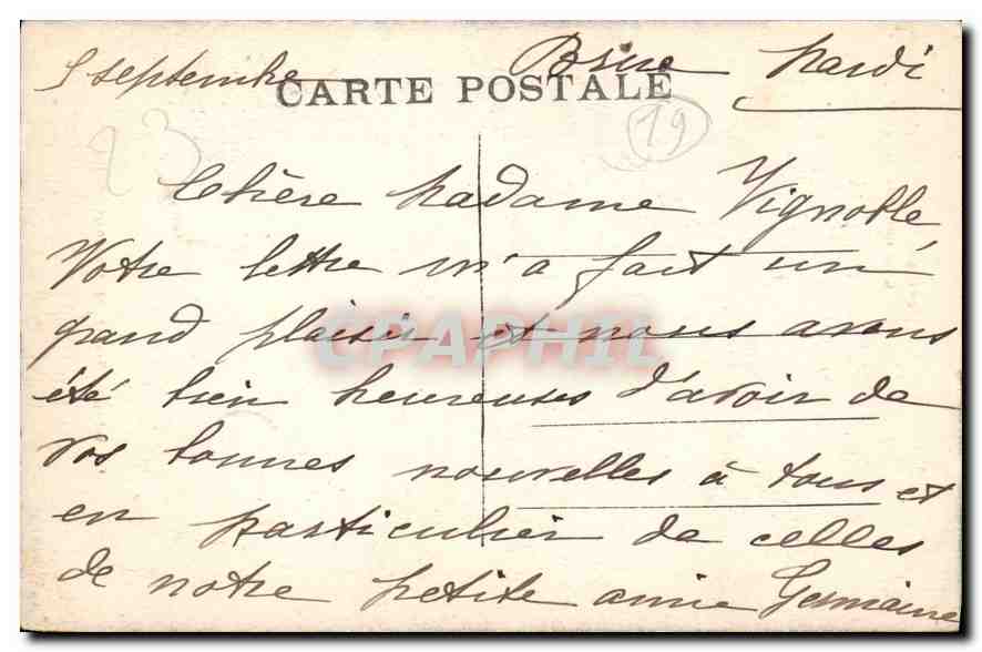 CPA Correze Le Saillant Une cascade de la Vezere  — Rückseite