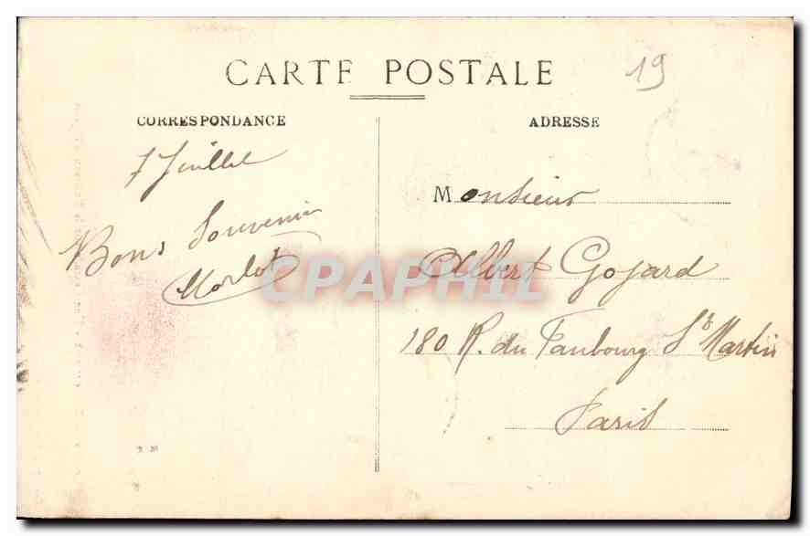 CPA Beynat Une Cascade sur la Ruisseau d'Espont  — Rückseite