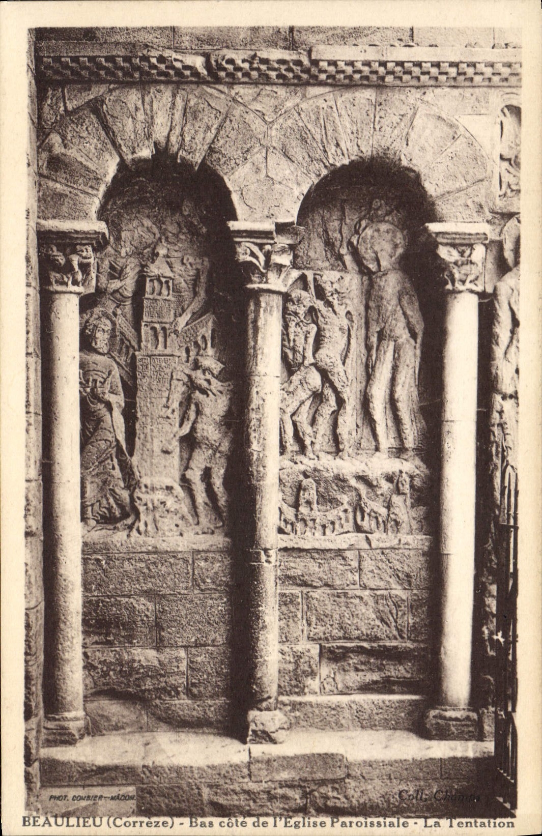 Beaulieu (Corrèze) - Bas côté de l'Église Paroissiale - La Tentation