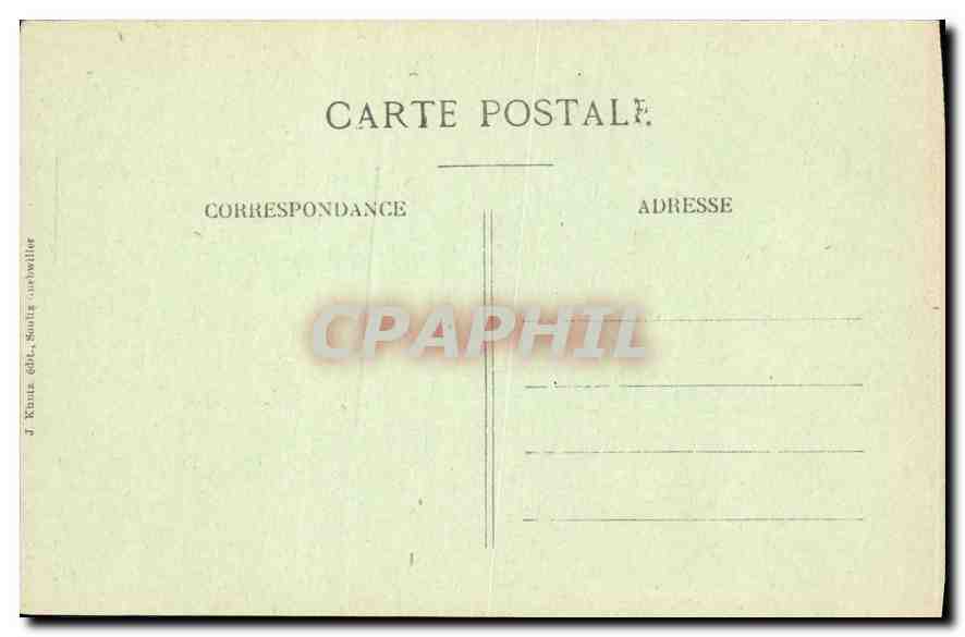 CPA Grand Ballon Ruines de l'ancien hotel — Rückseite
