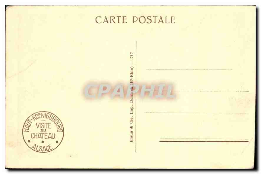 CPA Haut Koenigsbourg Salle des Chevaliers  — Rückseite