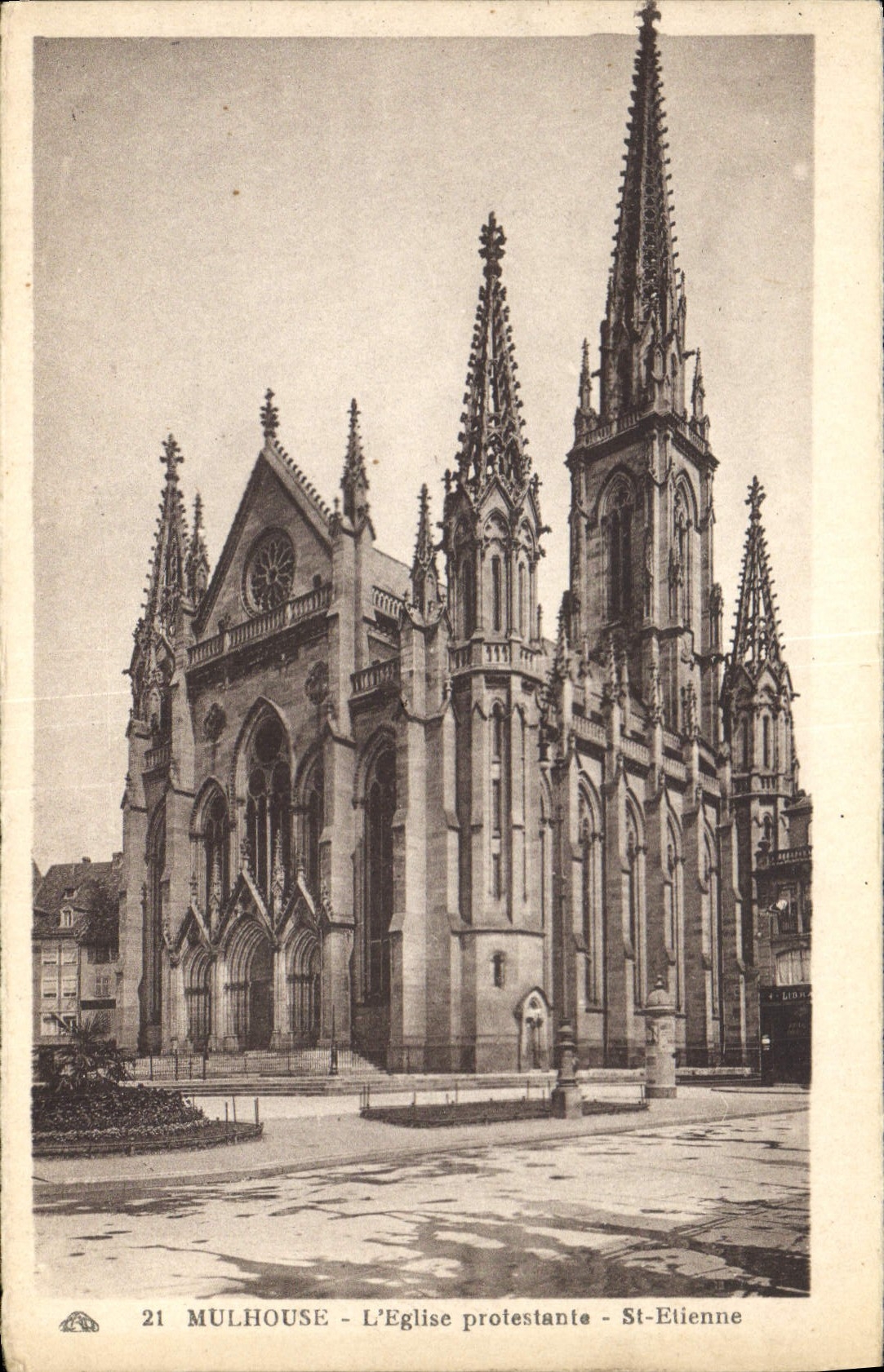 CPA Mulhouse L'Eglise protestante St Etienne 