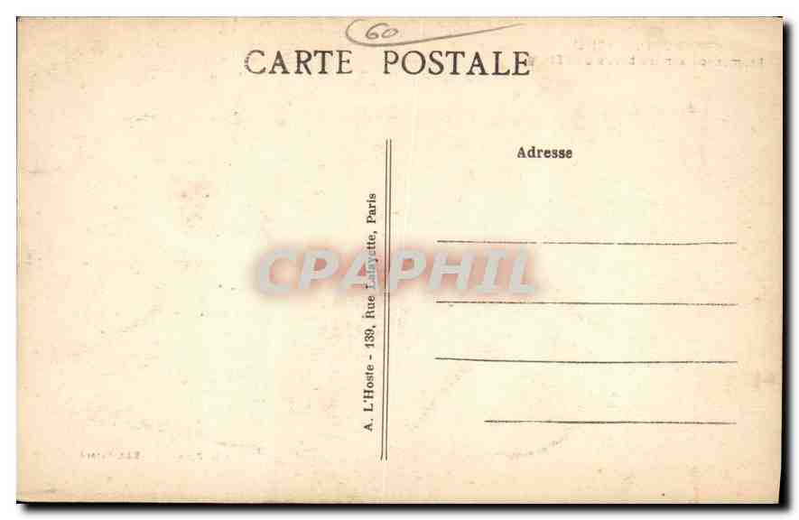 Ermenonville (Oise) — Promenade sur les bords de l'Étang — A. L'Hoste, Paris — Rückseite
