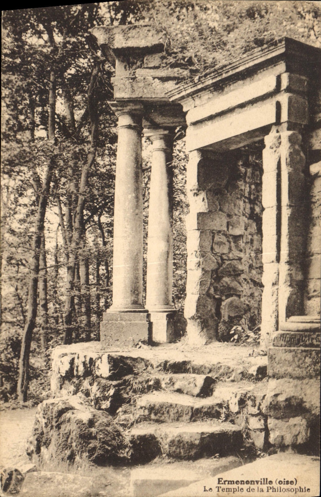 CPA Ermenenville oise La Temple de la Philosophie 