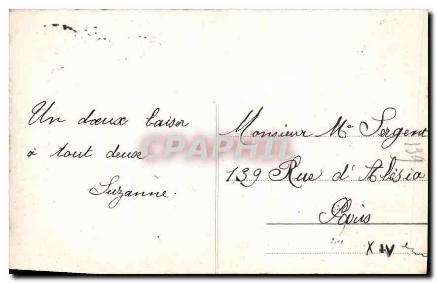 CPA Femme — Rückseite