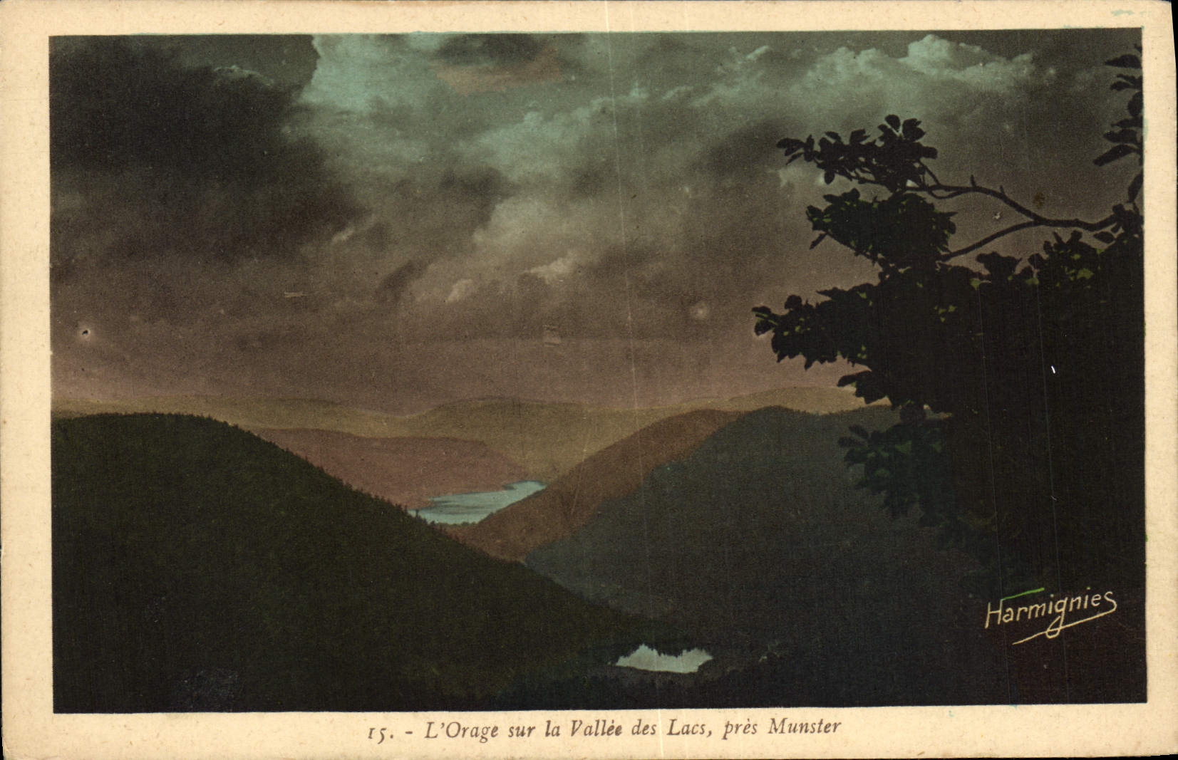 CPA L'Orage sur la Vallee des Lacs pres Munster 