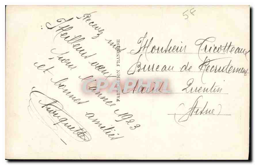 CPA Heureuse Annee Femme — Verso